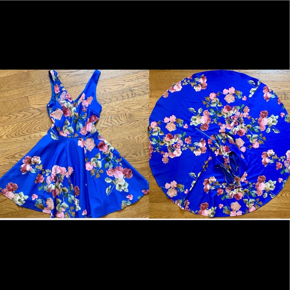 Aqua brand floral  Dress Full Circle Skirt Sz S